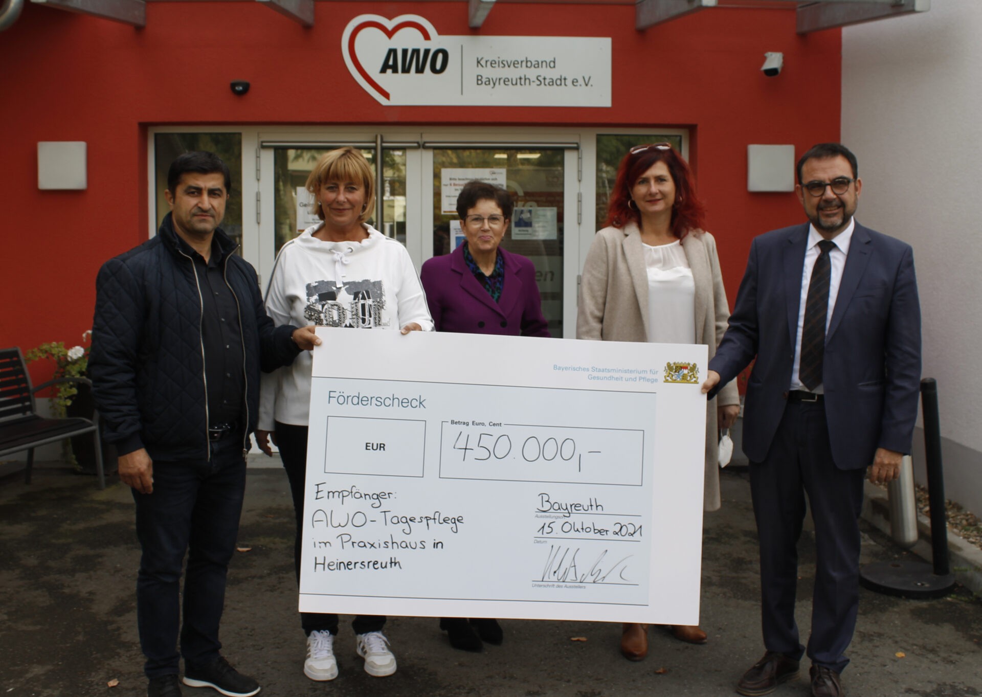 Freistaat Bayern fördert AWO-Tagespflege in Heinersreuth mit 450.000 Euro